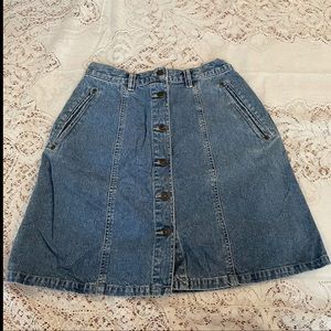 Liz Claiborne vintage button fly jean skirt